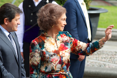 Königin Sophias Ankunft in Oviedo