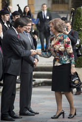 Königin Sophias Ankunft in Oviedo