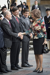 Königin Sophias Ankunft in Oviedo