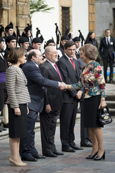 Königin Sophias Ankunft in Oviedo