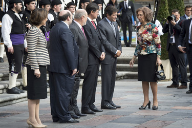 Königin Sophias Ankunft in Oviedo