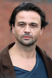 'Der Mann am Strand' Fototermin, Hamburg