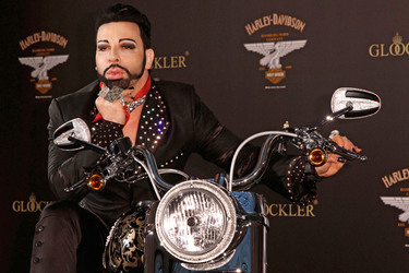 Harald Glööckler Harley-Davidson Präsentation, Berlin