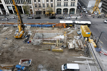 Die Baustelle der U-Bahnlinie 5, Berlin