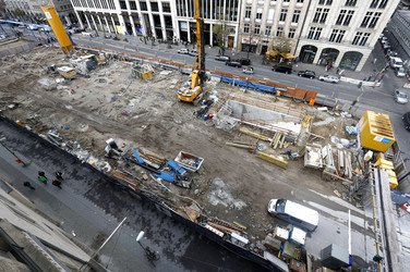 Die Baustelle der U-Bahnlinie 5, Berlin