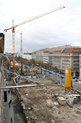 Die Baustelle der U-Bahnlinie 5, Berlin