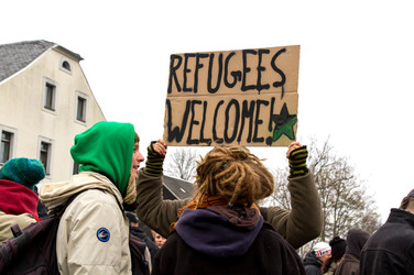 Gegen-Demo in Schneeberg
