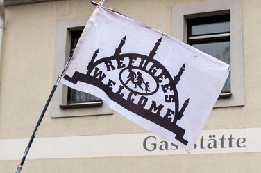 Gegen-Demo in Schneeberg