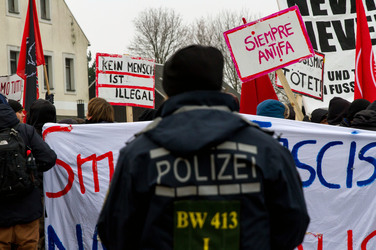Gegen-Demo in Schneeberg