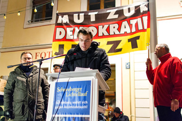 Nazi-Demo in Schneeberg