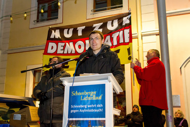 Nazi-Demo in Schneeberg