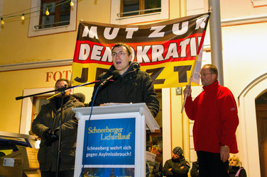 Nazi-Demo in Schneeberg
