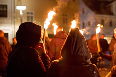Nazi-Demo in Schneeberg