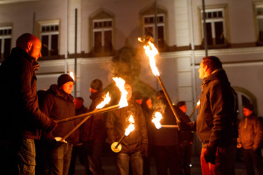 Nazi-Demo in Schneeberg