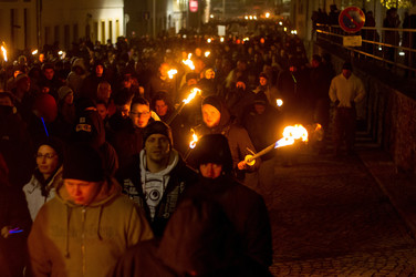 Nazi-Demo in Schneeberg