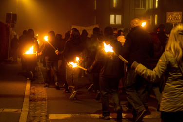 Nazi-Demo in Schneeberg