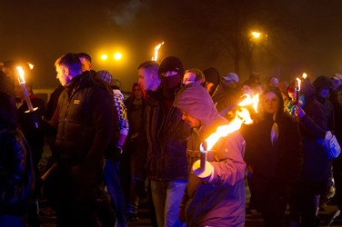 Nazi-Demo in Schneeberg