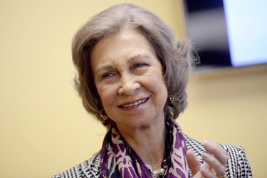 Königin Sophoia besucht die Middle School South Bronx, New York