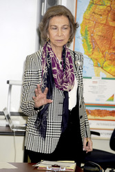 Königin Sophoia besucht die Middle School South Bronx, New York