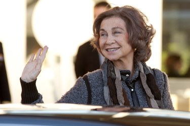 Die spanische Königsfamilie besucht König Juan Carlos im Krankenhaus, Pozuelo de Alarcon,