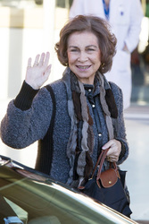 Die spanische Königsfamilie besucht König Juan Carlos im Krankenhaus, Pozuelo de Alarcon,