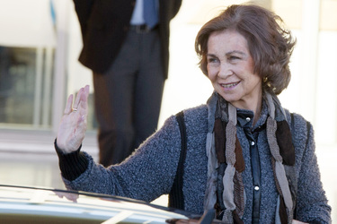 Die spanische Königsfamilie besucht König Juan Carlos im Krankenhaus, Pozuelo de Alarcon,