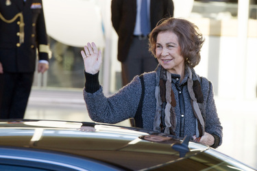 Die spanische Königsfamilie besucht König Juan Carlos im Krankenhaus, Pozuelo de Alarcon,