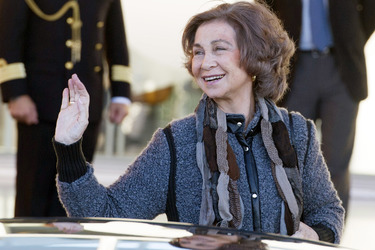 Die spanische Königsfamilie besucht König Juan Carlos im Krankenhaus, Pozuelo de Alarcon,