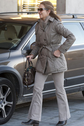 Die spanische Königsfamilie besucht König Juan Carlos im Krankenhaus, Pozuelo de Alarcon,