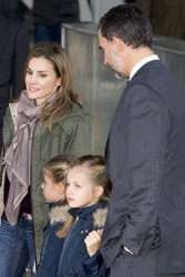 Die spanische Königsfamilie besucht König Juan Carlos im Krankenhaus, Pozuelo de Alarcon,