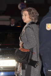 Die spanische Königsfamilie besucht König Juan Carlos im Krankenhaus, Pozuelo de Alarcon,