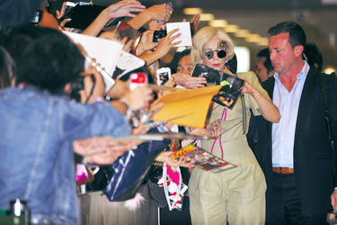 Ankunft von Lady Gaga in Japan