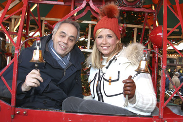 ZDF Dreharbeiten auf dem Weihnachtsmarkt, Hamburg