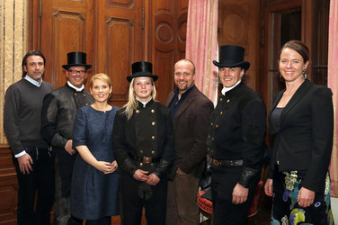 Mirco Vogelsang, Maite Kelly, Moritz Sachs, Irene Fleischlin und Schornsteinfeger