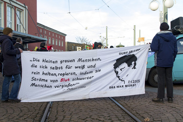 Mahnwache und Demo zum Todestag von Oury Jalloh, Dessau-Roßlau