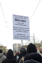 Mahnwache und Demo zum Todestag von Oury Jalloh, Dessau-Roßlau