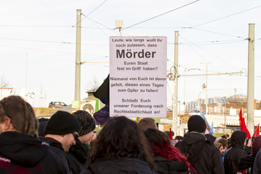 Mahnwache und Demo zum Todestag von Oury Jalloh, Dessau-Roßlau