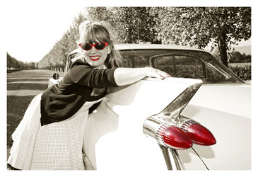 1959 Photo Shooting mit Cadillac Sedan DeVille, Hessisch Oldendorf
