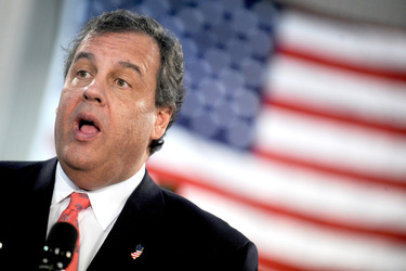 Chris Christie trifft Sandy-geschädigte Hausbesitzer, Manahawkin
