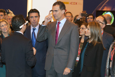 Prinz Felipe und Prinzessin Letizia auf der Fitur Messe, Madrid