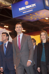 Prinz Felipe und Prinzessin Letizia auf der Fitur Messe, Madrid