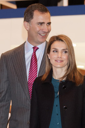 Prinz Felipe und Prinzessin Letizia auf der Fitur Messe, Madrid