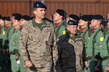 Prince Felipe besucht die Parachutist Brigada, Paracuellos de Jarama