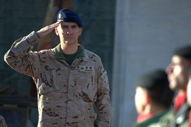 Prince Felipe besucht die Parachutist Brigada, Paracuellos de Jarama
