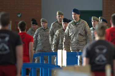 Prince Felipe besucht die Parachutist Brigada, Paracuellos de Jarama