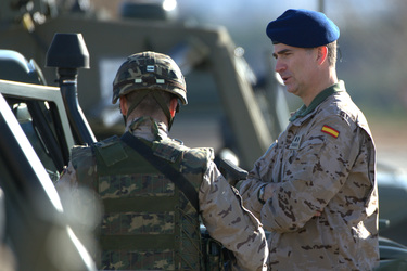 Prince Felipe besucht die Parachutist Brigada, Paracuellos de Jarama