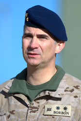 Prince Felipe besucht die Parachutist Brigada, Paracuellos de Jarama