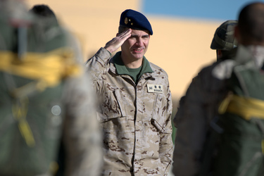 Prince Felipe besucht die Parachutist Brigada, Paracuellos de Jarama