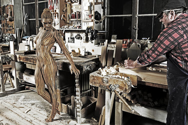 Holz / Wood Bodypainting