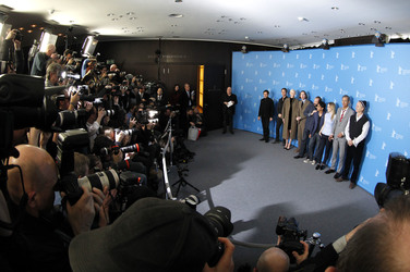 Willem Dafoe, Edward Norton, Tilda Swinton, Wes Anderson, Ralph Fiennes, Tony Revolori, Saoirse Ronan, Jeff Goldblum, Bill Murray